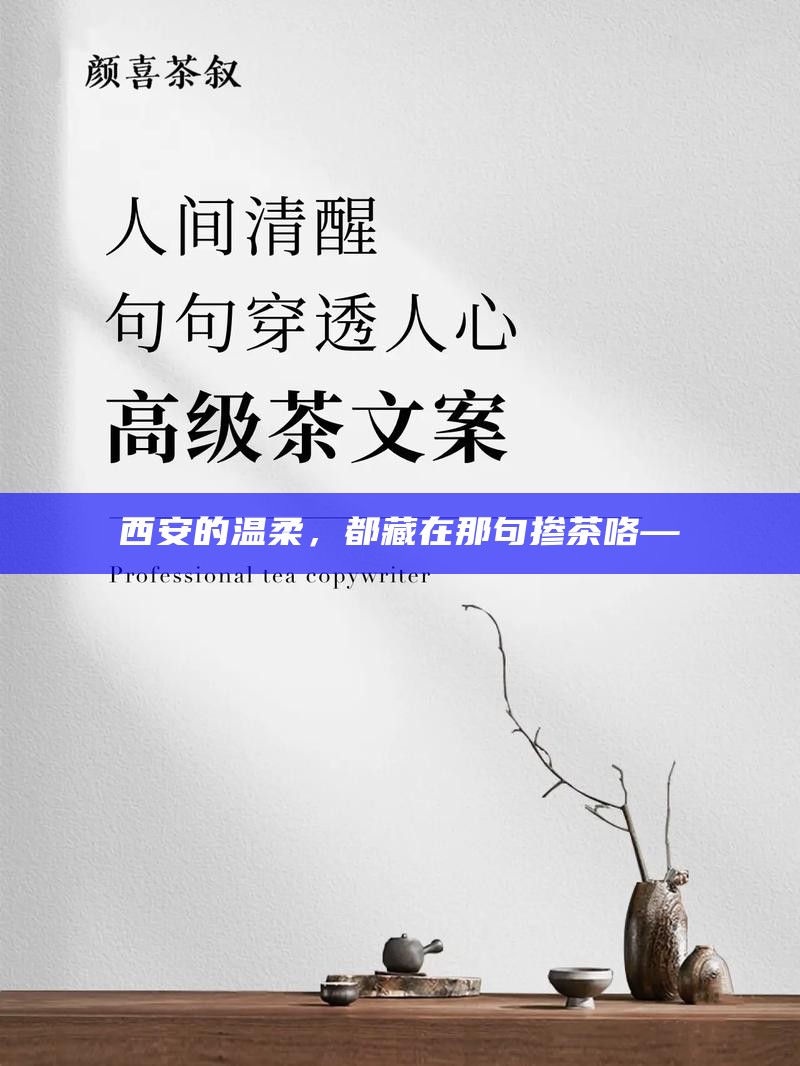 西安的温柔，都藏在那句掺茶咯—
